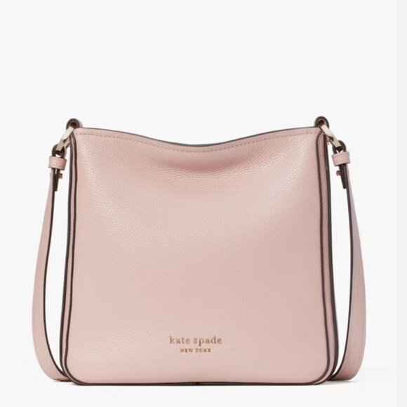 Kate Spade Hudson Pebbled Leather Large Hobo Bag in blush pink French Rose - Picture 1 of 14